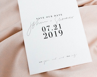 Modern save the dates, Hand lettered save the dates, Letterpress save the dates, Save the date templates,  Letterpress save the dates