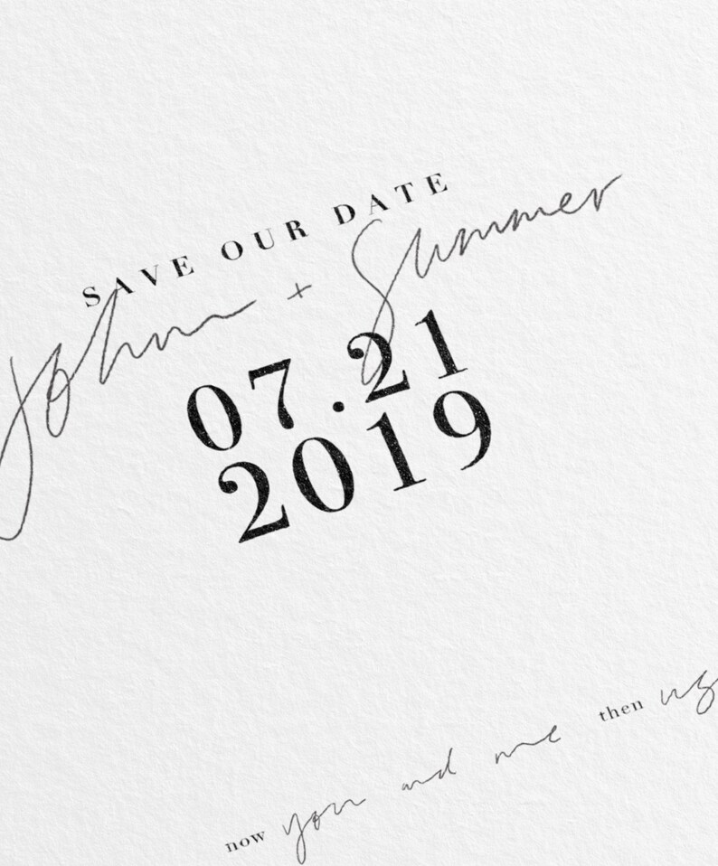 Modern Save the Dates Hand Lettered Save the Dates Etsy UK