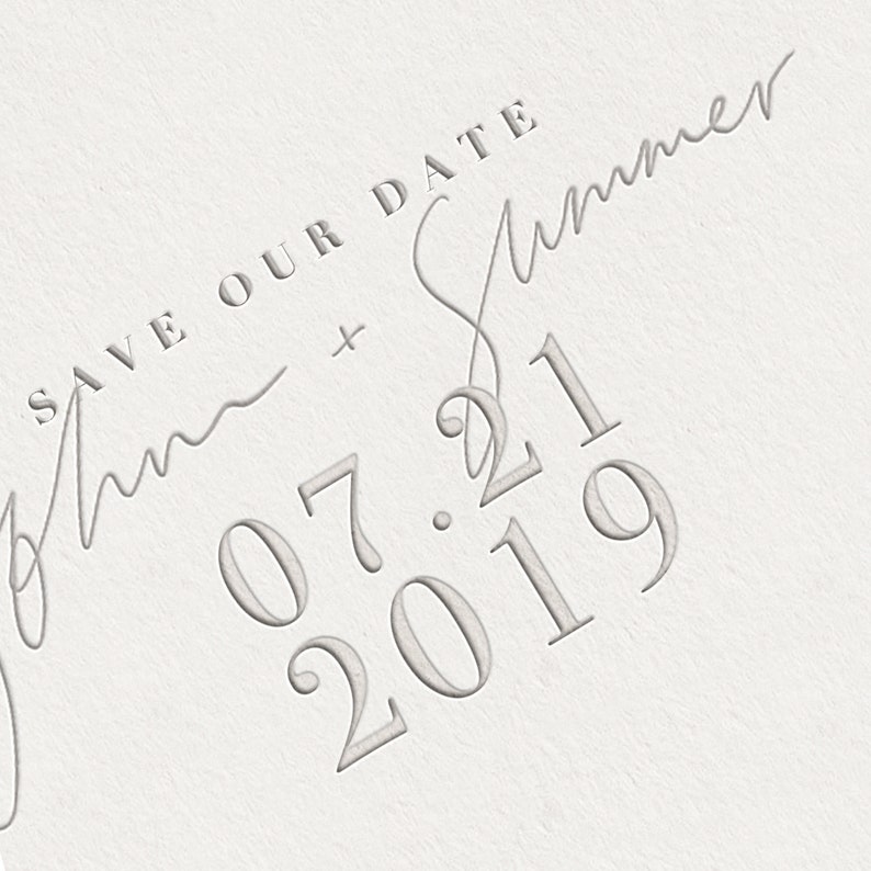 Modern Save the Dates Hand Lettered Save the Dates Etsy UK