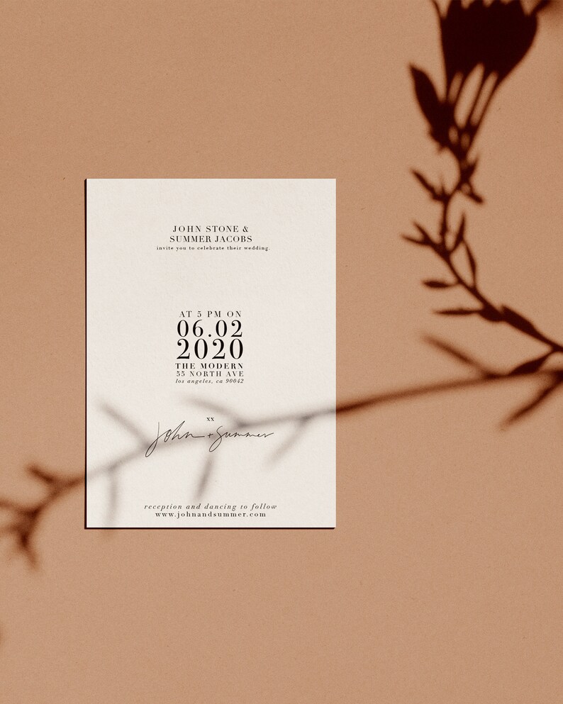 Modern Invitations, Hand Lettered Invitations, Letterpress Invitations ...