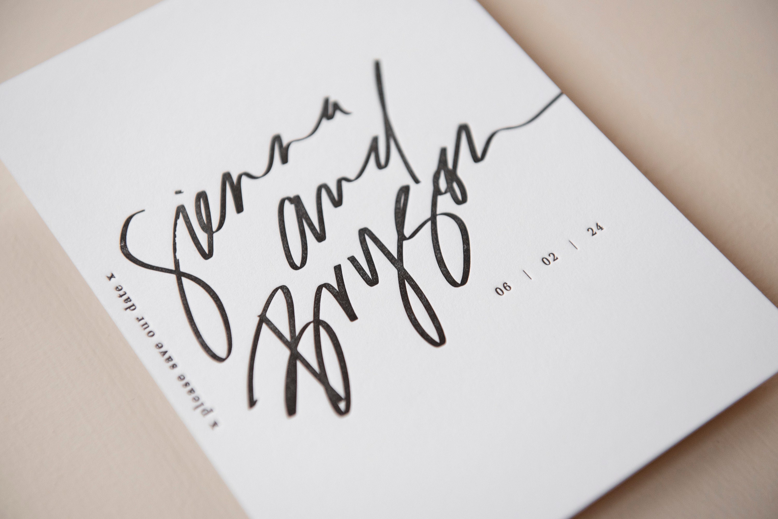 Modern Invitations, Hand Lettered Invitations, Letterpress Invitations ...
