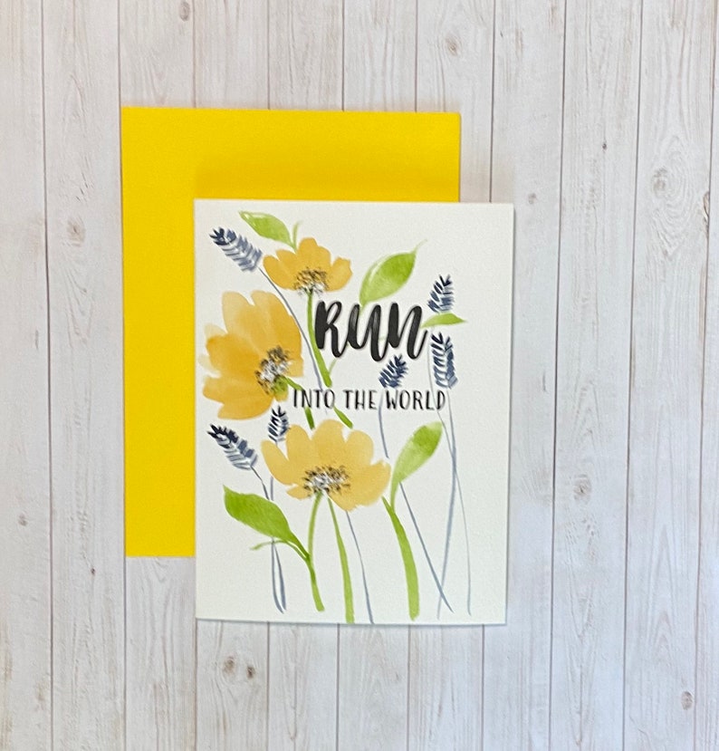 Graduation Cards HandPainted Floral Watercolor Notecard & Etsy