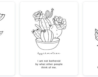 Floral Coloring Pages Printable Adults | 30 Botanical Mindfulness Pages | Instant Download PDF