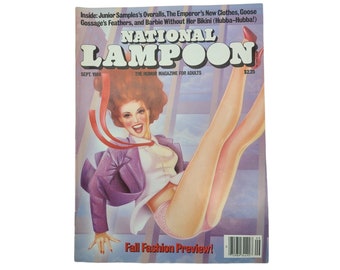 National Lampoon magazine, September 1984 adult humor vintage satire, parody magazine, Fall Fashion Preview