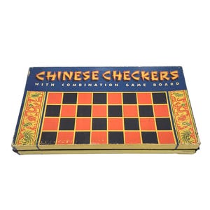 1930s Chinese Checkers Combination Game Board by Toy Creations New York Complete Set