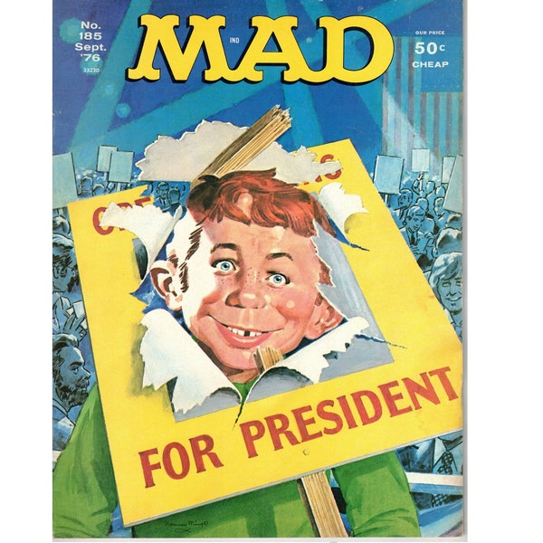 MAD Magazine No. 185 Sep '76, Alfred E. Neuman for President