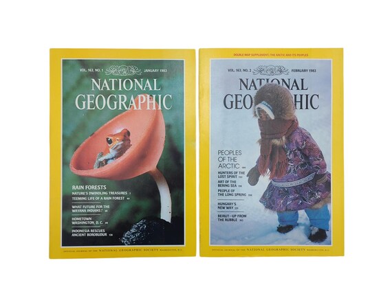 National Geographic 雑誌セット ナショナルジオグラフィック Choice of Original 1983 National Geographic Magazines - History