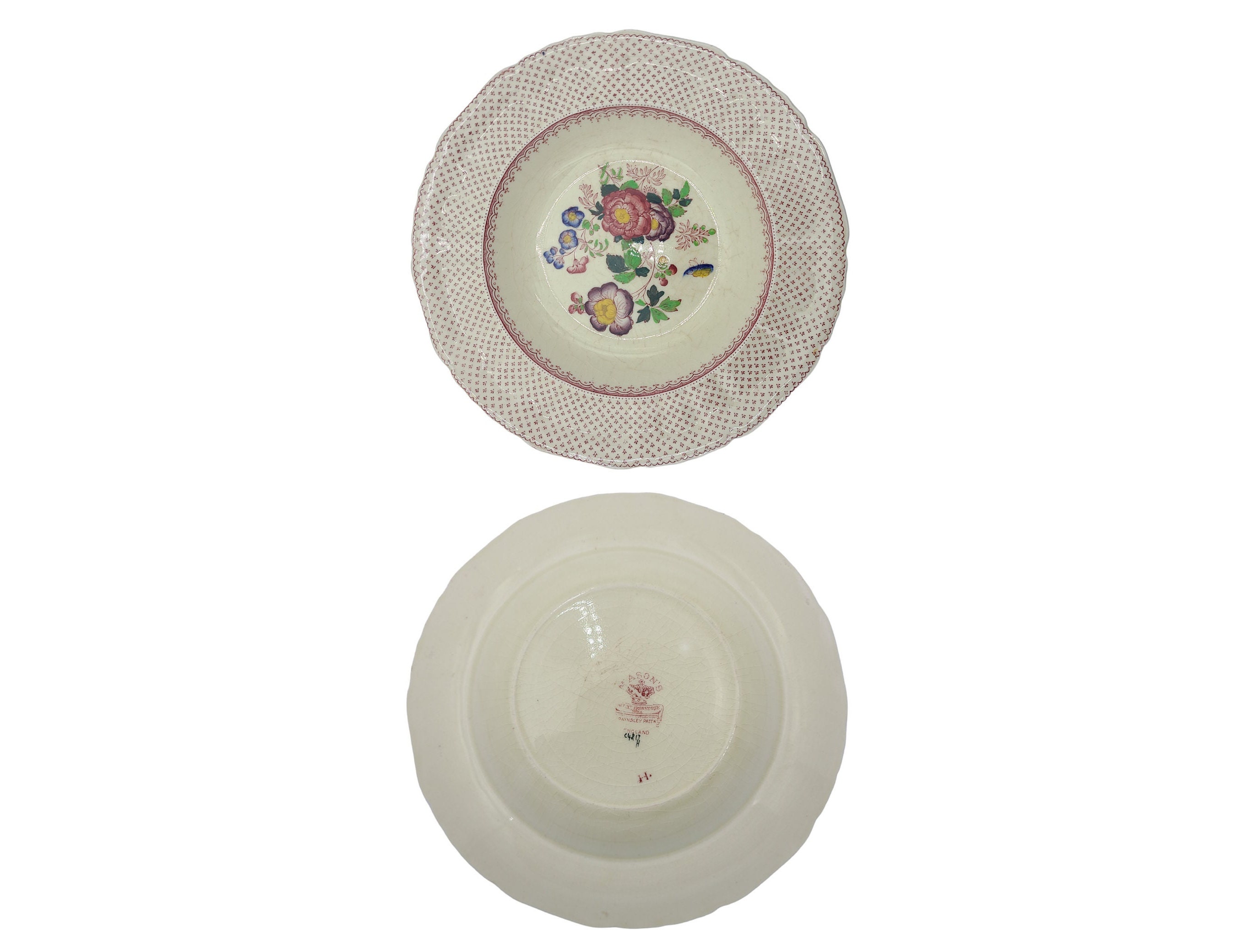 Mason's Paynsley Pink Pattern Ironstone Platter, Plates, Demitasse