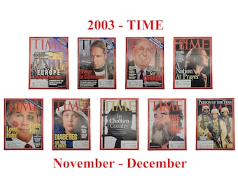 Elección de la revista TIME – Noviembre-diciembre de 2003, Persona del año, Europa, Crowe, Canadá, George Bush, Diabetes, Chretien, Saddam Hussein, Soldado