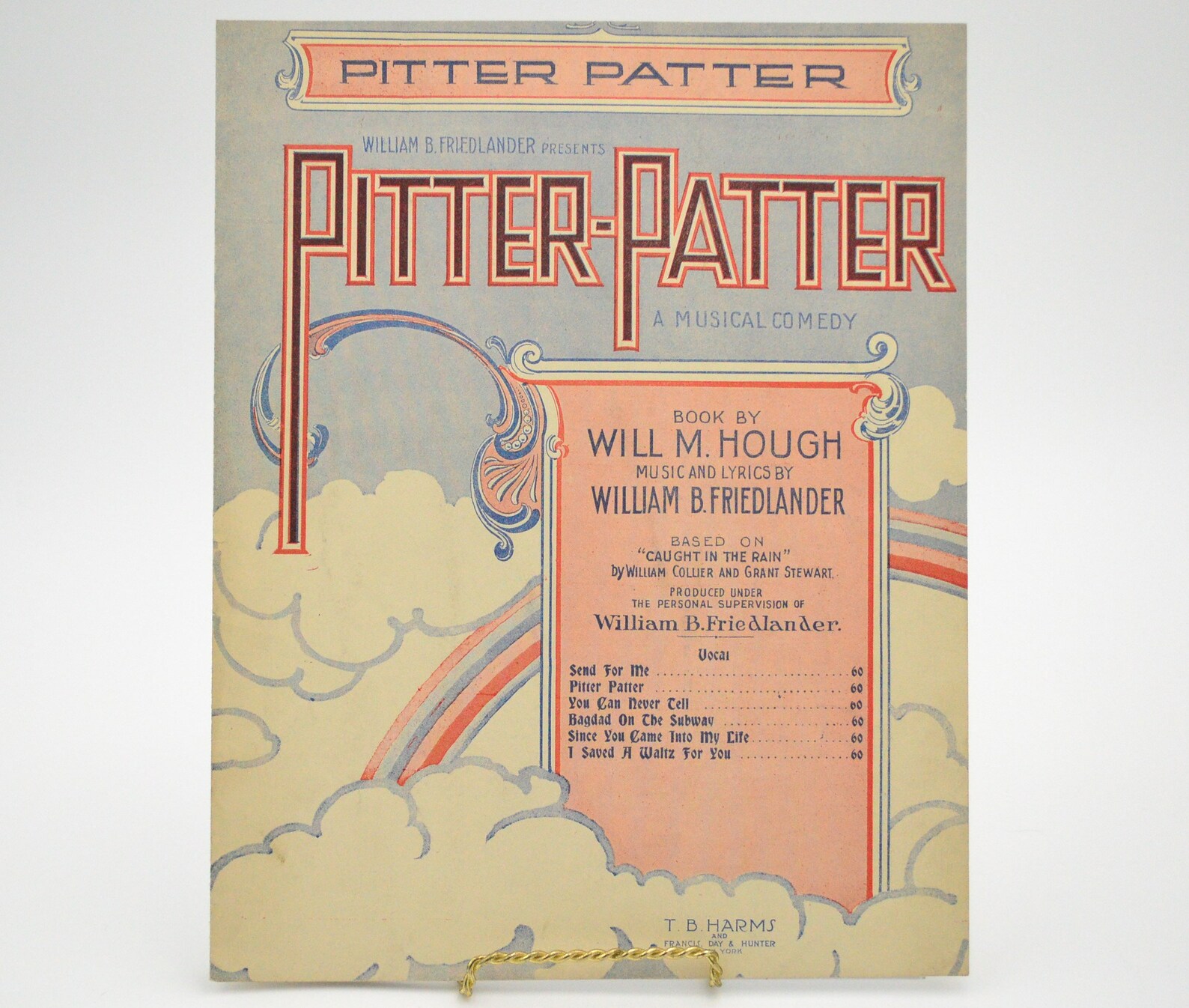1920 Sheet Music for pitter Patter From the Etsy