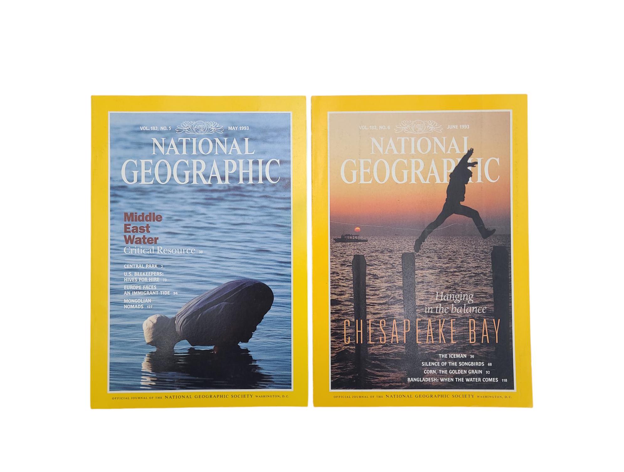 National Geographic英語版1993-94年版 ケース付　美品 Choice of Original 1993 National Geographic Magazines - History
