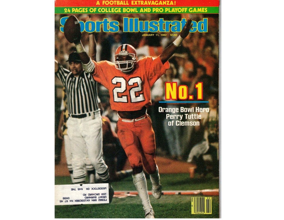11 January 1982 Sports Illustrated Magazine no. 1 Orange Etsy UK