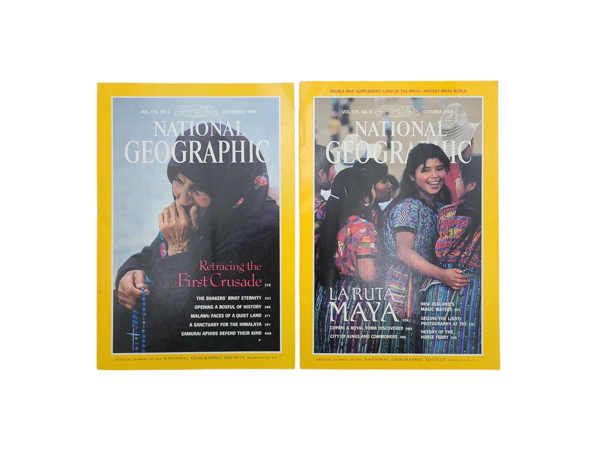 Choice of Original 1989 National Geographic Magazines - History
