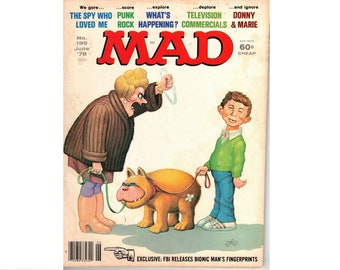 MAD Magazine No. 199 Jun '78, Exlusive FBI releases Bionic man's fingerprints.