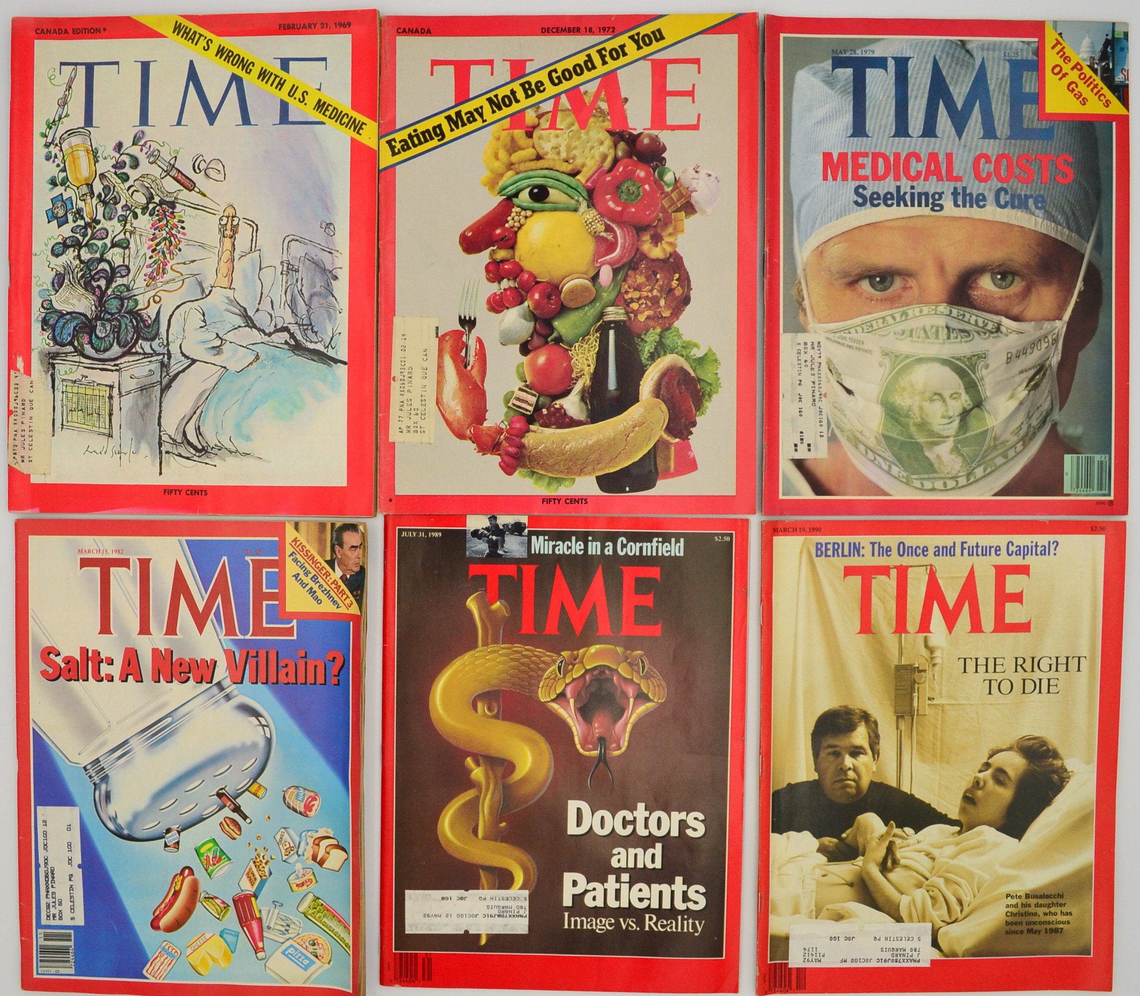 TIME Magazine six issues to choose from Vintage Magazines Etsy