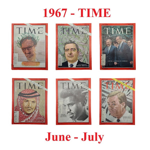 Choice of TIME Magazine – 1967 Jun-Jul, Poetry, Robert Lowell, Yale, Education, LBJ, Jordan, Arab, Race Riot, Urbanologist, Newark, Hussein