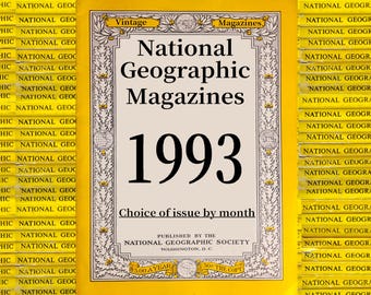 Choice of Original 1993 National Geographic Magazines - History