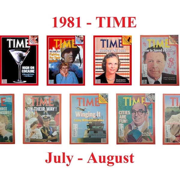 Choice of TIME Magazine – 1981 Jul-Aug, Military Defense, King Charles, Princess Diana, Royal Wedding, Air Travel, City planner, John Irving