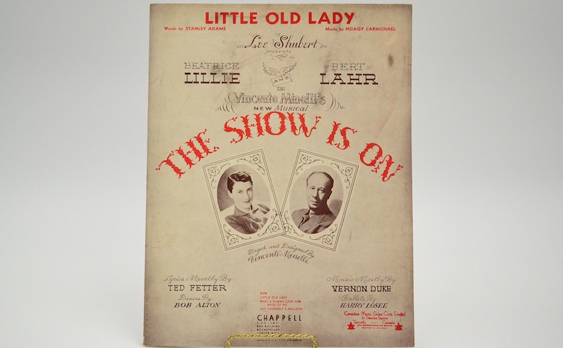 1936 Sheet Music for quot;Little Old Ladyquot; from the musica 1936 Sheet Music for quot;Little Old Ladyquot; from the musica