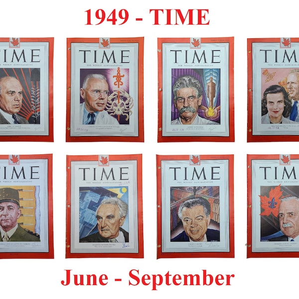 Choice of TIME Magazine – 1949 Jun-Sep, Germany, Medicine, Albert Schweitzer, Belgium, Military, Architecture, Canada, Louis St. Laurent