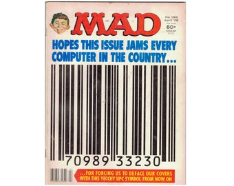 MAD Magazine No. 198 Apr '78, Giant Bar Code cover issue.