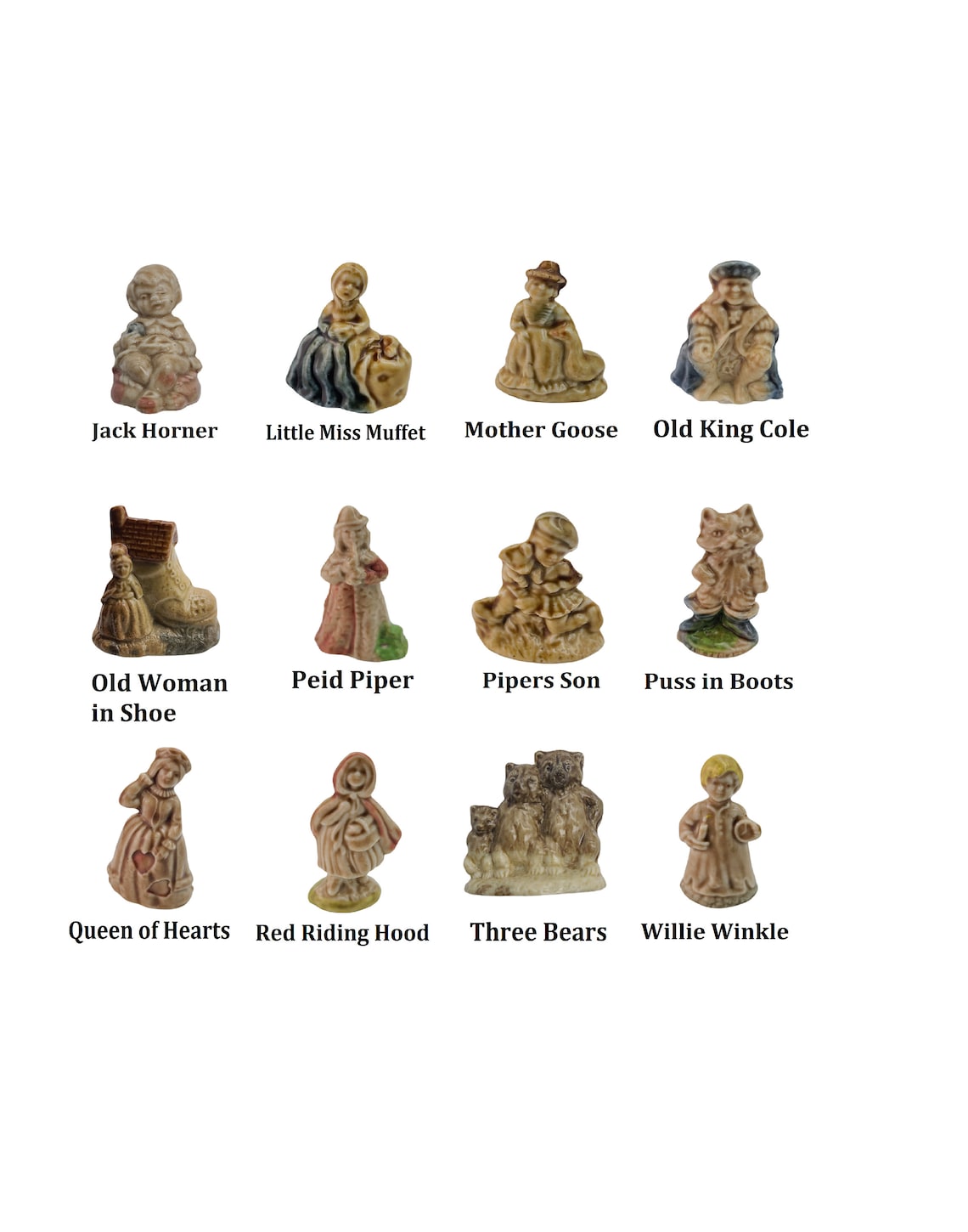 WADE Red Rose Tea Figurines Nursery Rhyme Figures Etsy Canada