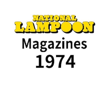 Revistas originales de National Lampoon de 1974. Elige los números que más te gusten de nuestra selección. Humor, cómics, anuncios e imágenes de época para adultos.