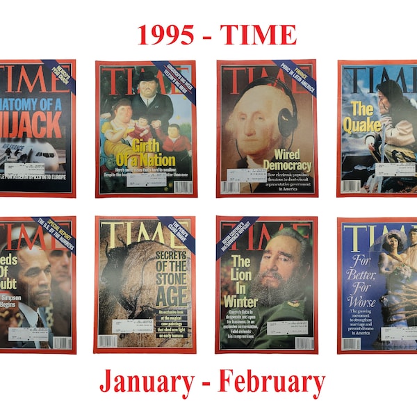 Choice of TIME Magazine – 1995 Jan-Feb, Algeria, Obesity, Virtual Congress, Japan, O.J. Simpson, Stone Age, Fidel Castro, Marriage, Divorce