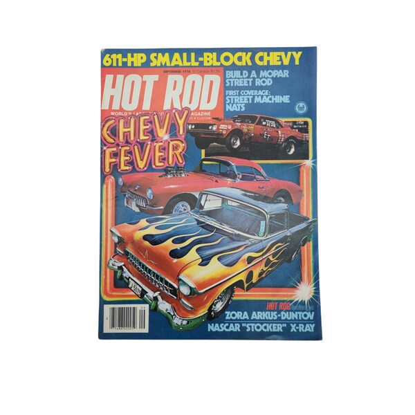 Hot Rod magazine, September 1978, Chevy Fever, Small Block Chevy, Street Machine, Zora Arkas, Vintage Cars