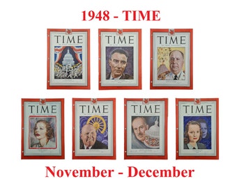 Choice of TIME Magazine – 1948 Nov-Dec, US Election, Physicist Oppenheimer, Nicaragua, Theater, Teamsters, Press, News, Cinema