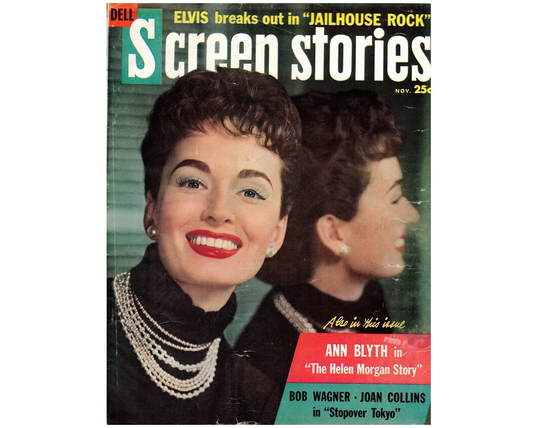 Screen Stories Magazine, November 1957, Ann Blyth From the Helen Story on the Cover. Etsy