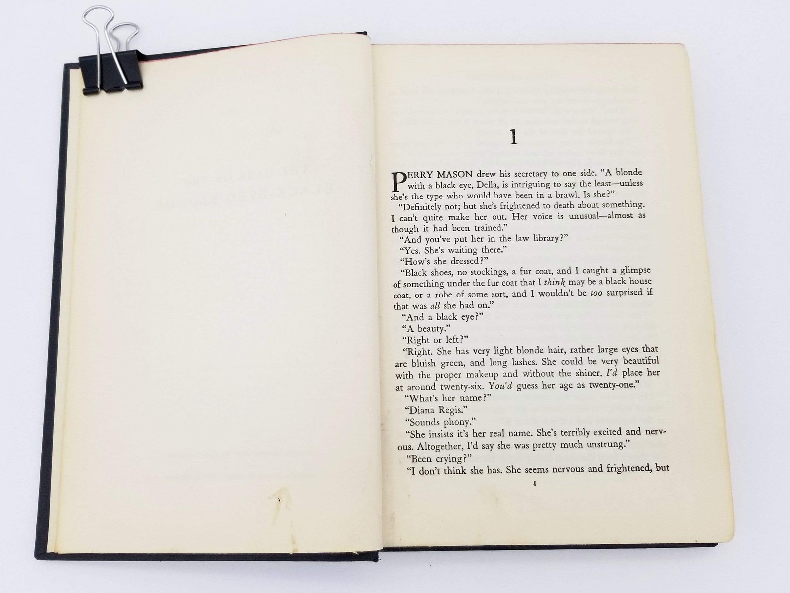 First Edition 1944 the Case of the Blackeyed Blonde A