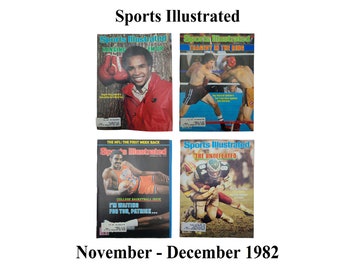 Sports Illustrated Magazines 1982 Nov-Dec, Boxing Champion, College Basketball, Football, NFL, Washington, Philly, Virginia, Sugar Ray