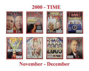 Choice of TIME Magazine – 2000 Nov-Dec, Person of the Year, U.S. Election, George Bush, Al Gore, Astronomy, Inventions, Jean Chretien