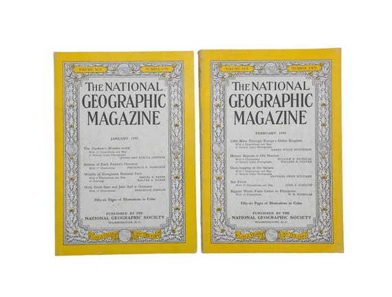1949 年のオリジナル ナショナル ジオグラフィック マガジンの選択