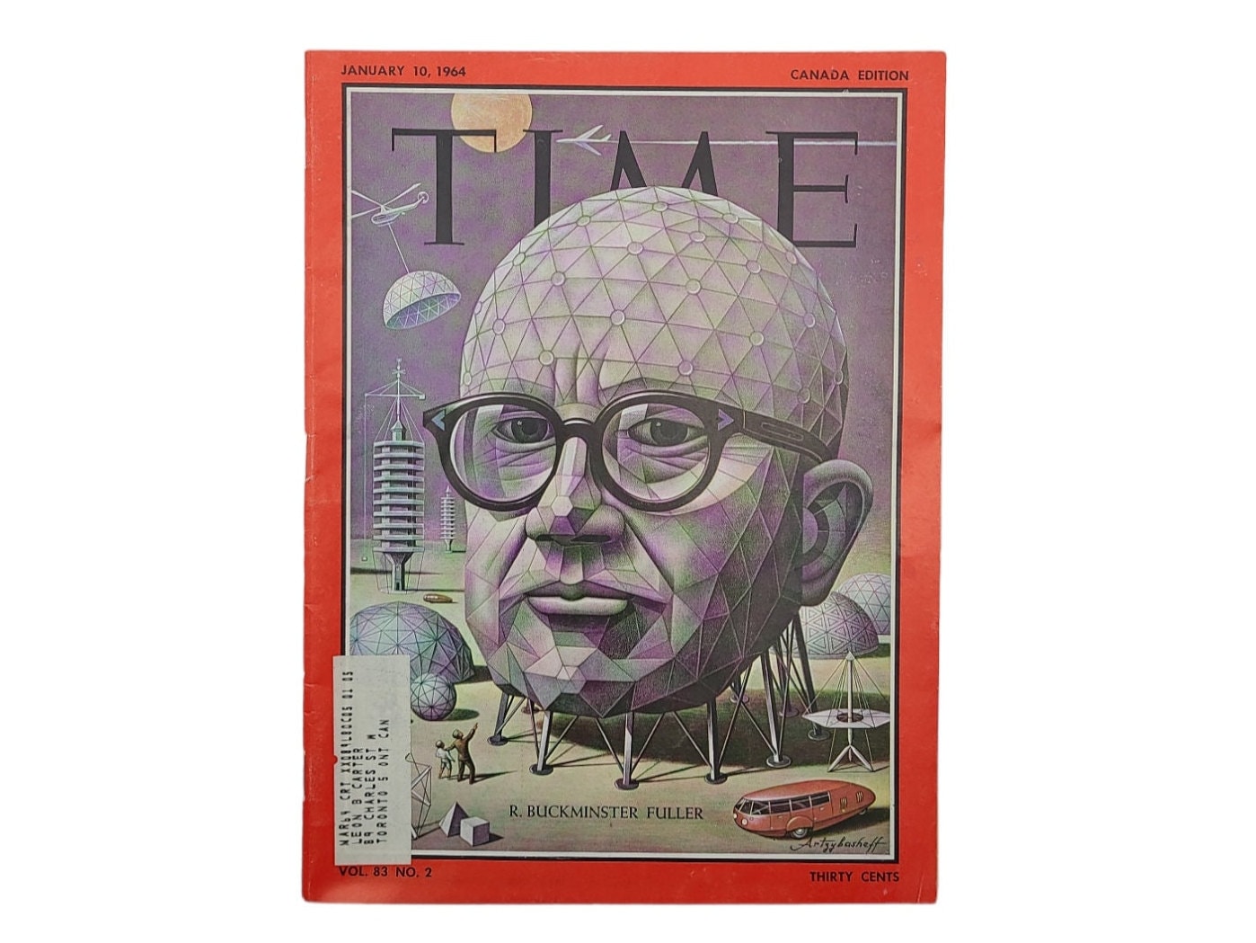 タイム誌の選択 – 1964年1月~5月、バックミンスター・フラー、建築家 タイム誌の選択 – 1964年1月~5月、バックミンスター・フラー、建築家