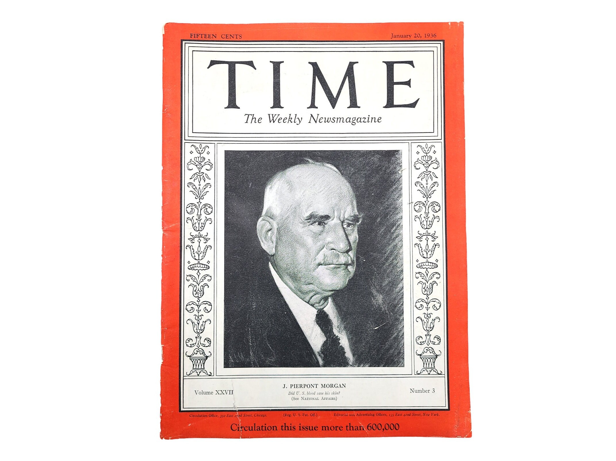 Choice of TIME Magazine – 1936 Jan-feb, Science, JP Morgan