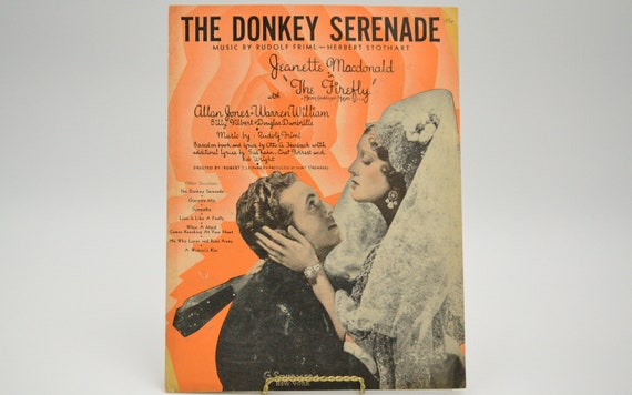 1937 Sheet Music for The Donkey Serenade from | Etsy