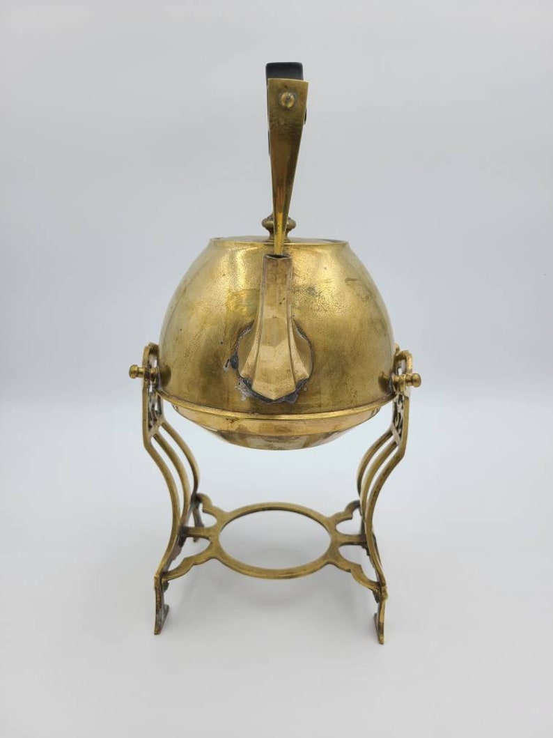 Antique Tilting Brass Teapot With Stand by Manning Bowman Etsy