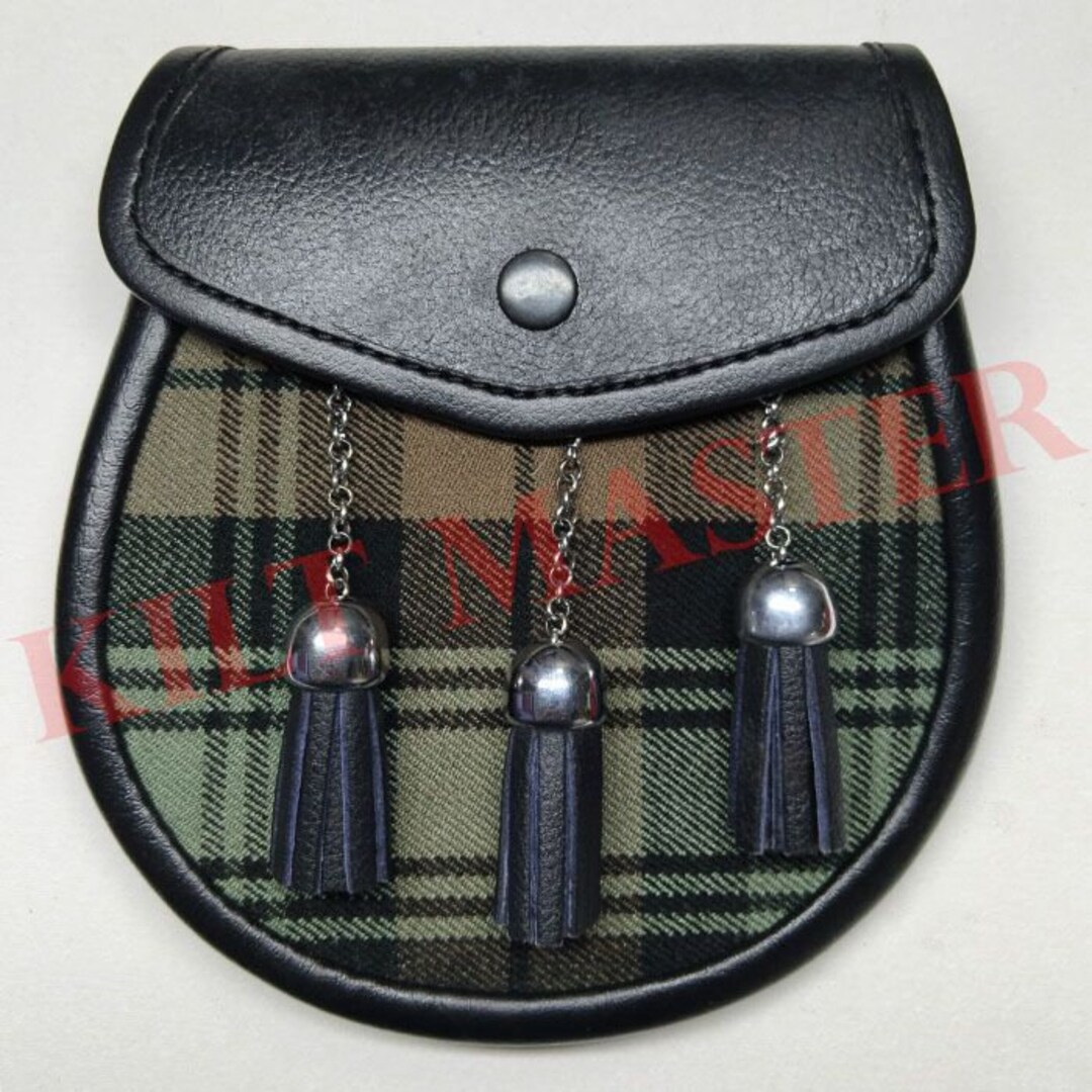 Black Watch Weathered Tartan Scottish Traditional Sporran Etsy