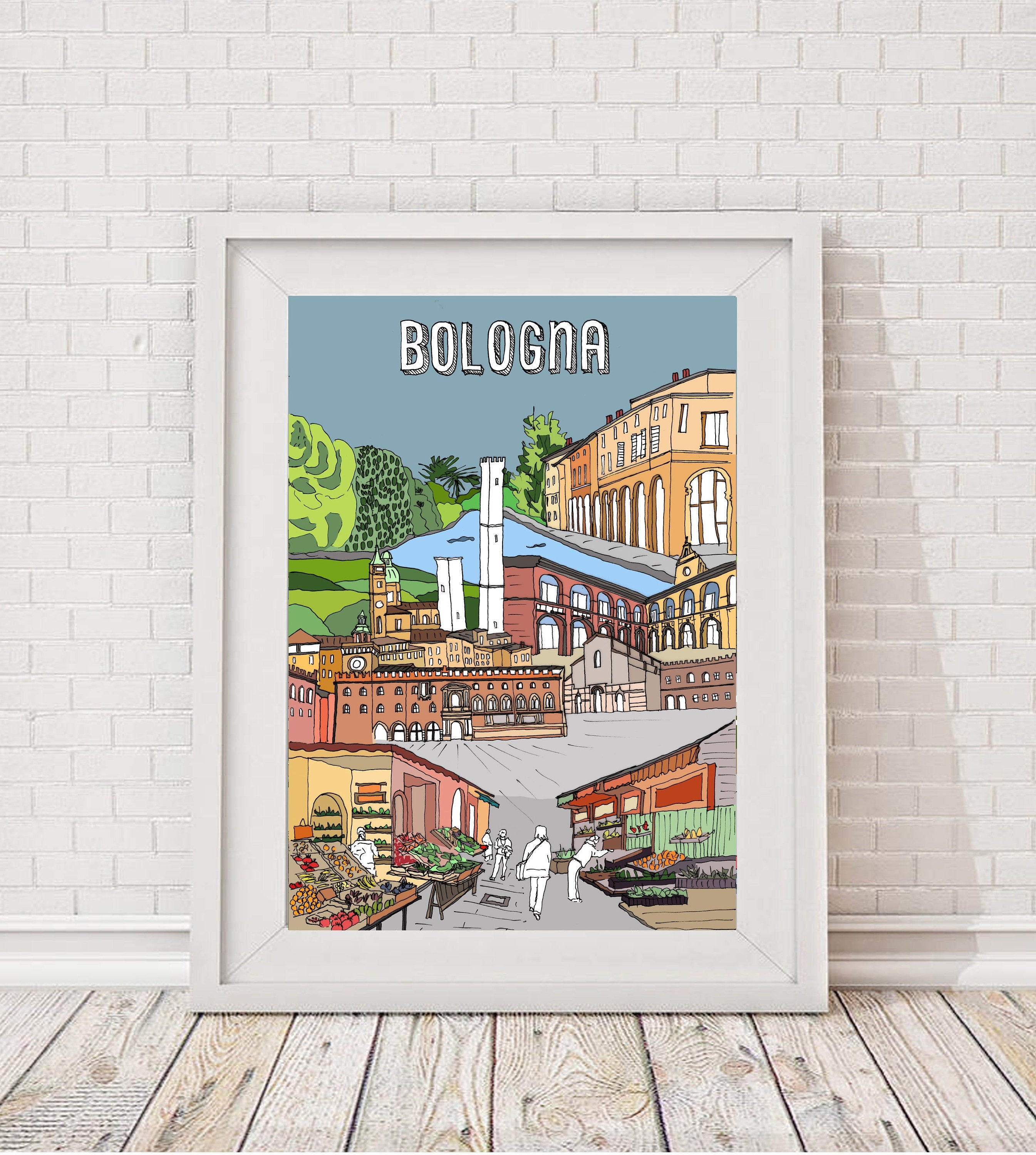 Bologna. Hand Drawn Illustration. Etsy UK