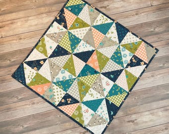 Quilted Patchwork Woodland Secrets Table Topper, 24" square