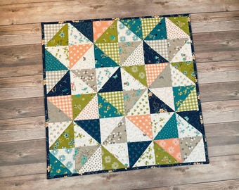 Quilted Patchwork Woodland Secrets Table Topper, 24" square