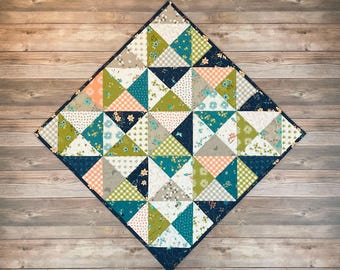 Quilted Patchwork Woodland Secrets Table Topper, 24" square