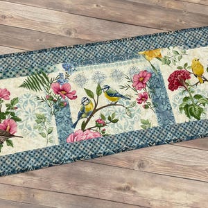 Garden Symphony Quilted Table Runner, 35.5&quot; x 14&quot;