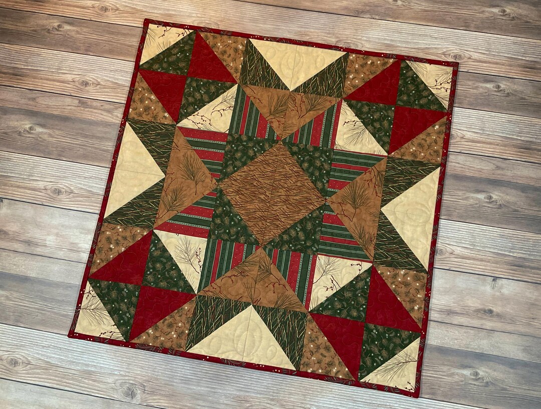 Star Table Topper Quilted Expanding Star Table Topper / Wallhanging, 24