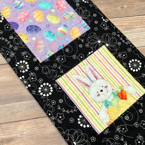 Quilted Springtime Easter Narrow Table Runner, 42" x 10"