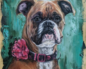 Hand-painted Custom Pet Art, Pet Portrait, Pet Art, Pet Painting, Cat Portrait, Dog portrait, Pet Memorial, Pet Painting, Pet lover gift