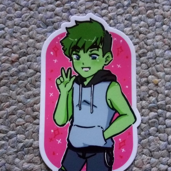 Teen Titans - Beast Boy - Comic Book - Tv Show - Casual - Die Cut - Vinyl - Cute