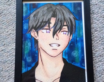 Oeuvre d'art originale encadrée de Yusuke